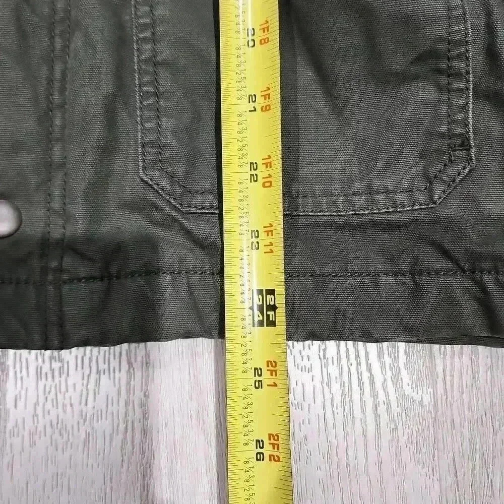 Old Navy Mens Long Sleeve Lined Collared Button Front Jacket Olive Green Size XL - Picture 3 of 8